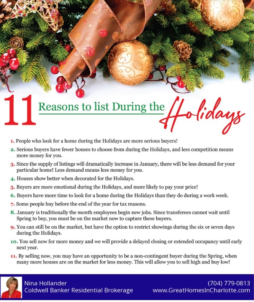 11 Good Reasons To List Your Home During The Holidays