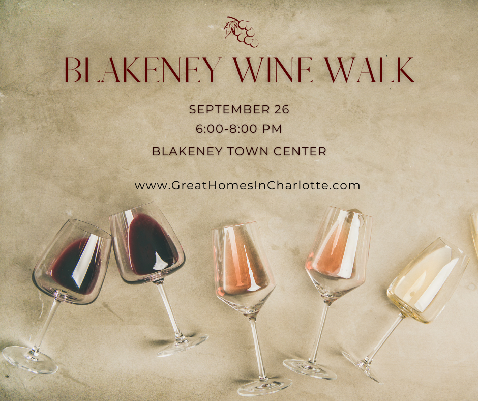 Wine Walk 2024 Blakeney Town Center September 26th